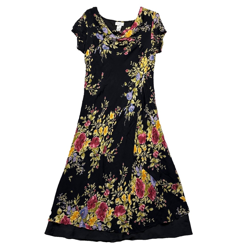 Paradise NY Floral Maxi‎ Dress 18 Y2K Whimsygoth Fairy Romantic Shabby